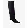 JIMMY CHOO JIMMY CHOO WOMENS BLACK MAVIS 85 SUEDE KNEE-HIGH BOOTS,40753373