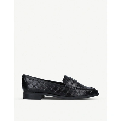 Aldo Urawen Croc-embossed Faux-leather Loafers In Black