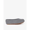 Skin Cashmere Ballet Slippers In Gray
