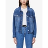 ALLSAINTS PIPER RAW-HEM DENIM JACKET,R03634698