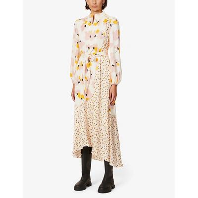 me and em cream dress Me+Em Shadow Berry Print Maxi Dress - Light Cream/Green/Multi