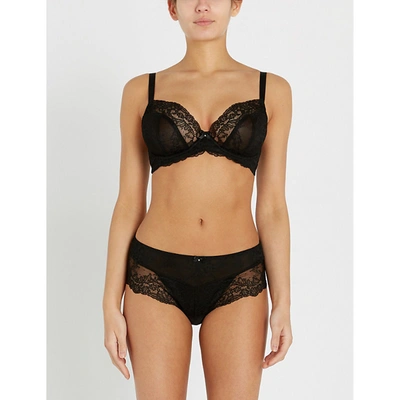 Panache Ava Lace Plunge Bra In Black