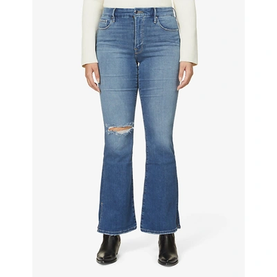 Good American Good Flare High-rise Jeans In Blue458