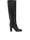CHLOÉ LEATHER BOOTS IN BLACK