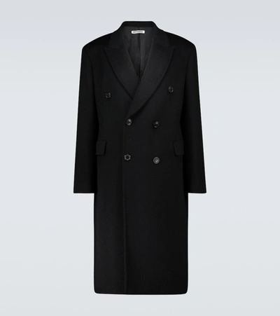 Our Legacy Whale Mohair And Wool Coat In Black