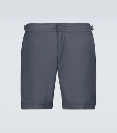 Orlebar Brown Bulldog Sport Mid-length Swim Shorts In Gray