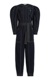 ULLA JOHNSON WOMEN'S LEO BELTED COTTON-TWILL JUMPSUIT