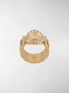 Versace La Medusa Crystal-embellished Ring In Gold
