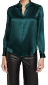 L AGENCE BIANCA BAND COLLAR BLOUSE