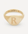 Liberty 9ct Gold Initial  Signet Ring In Gold