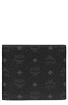 Mcm Visetos Original Coated Canvas Bifold Wallet In Black