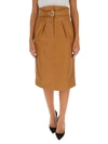 ALBERTA FERRETTI ALBERTA FERRETTI BELTED LEATHER SKIRT