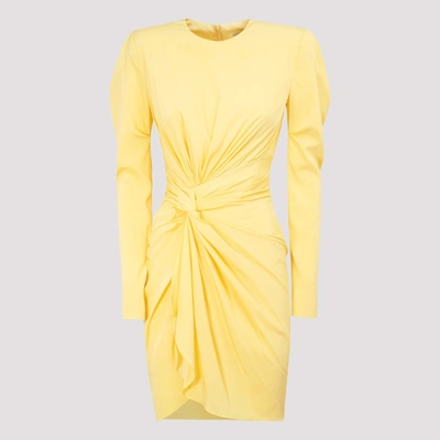 Alexandre Vauthier Round Neck Dress In Yellow