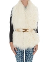 ELISABETTA FRANCHI ELISABETTA FRANCHI BELTED FAUX FUR SCARF