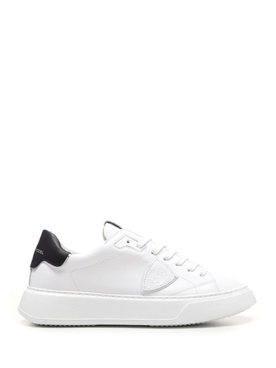 Philippe Model Temple Veau Leather Sneakers In White