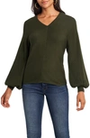 1.STATE RIBBED BALLOON SLEEVE COTTON BLEND SWEATER,8150210