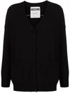 MOSCHINO MOSCHINO WOMEN'S BLACK WOOL CARDIGAN,A09245504555 40