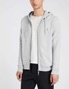 Allsaints Mens Greymarl Raven Slim-fit Cotton-fleece Hoody S In Greymarl