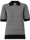 BURBERRY GINGHAM JACQUARD POLO SHIRT