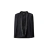 Rumour London Stephanie Wool Tuxedo-style Cape With Animal Jacquard Pattern In Animal