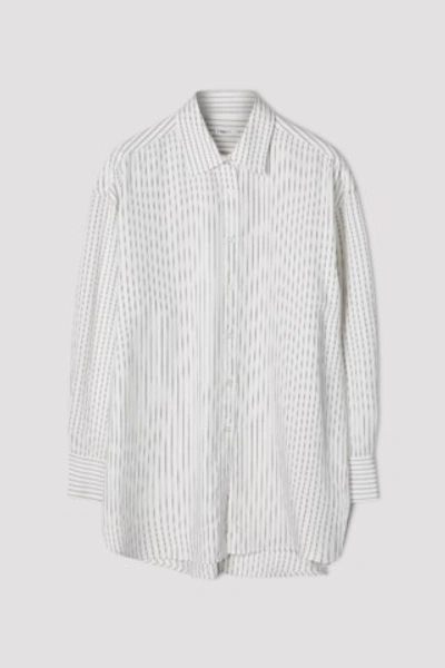 Filippa K Nina Striped Shirt In Snow,ivory,black Stripe