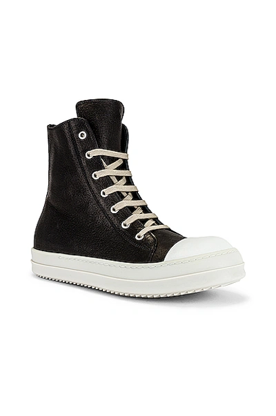 Rick Owens Hi Top Sneaker In Black & White