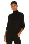 ENZA COSTA VISCOSE RIB CROPPED TURTLENECK,ENZA-WK136