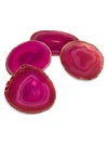 ANNA NEW YORK PEDRA 4-PIECE AGATE COASTER SET,0400013290655