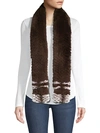 ADRIENNE LANDAU REX RABBIT FUR SCARF,0400012495942