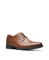 Clarks Men's Whiddon Pace Oxfords In Dark Tan Leather
