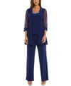R & M Richards Embellished Layered-look Pantsuit In Royal Blue