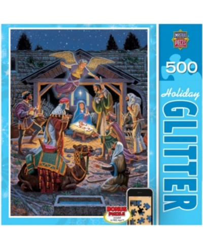 Masterpieces Puzzles Holiday Glitter Jigsaw Puzzle - Holy Night - 500 Piece In No Color