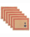 DESIGN IMPORTS 4TH OF JULY JUTE PLACEMAT SET OF 6