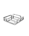 CLASSIC TOUCH SQUARE MIRROR NAPKIN HOLDER WITH LAYERED LOOP DESIGN