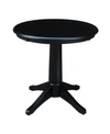 INTERNATIONAL CONCEPTS 30" ROUND TOP PEDESTAL TABLE- 28.9"H
