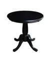 International Concepts 30" Round Top Pedestal Table- 28.9"h In Black