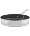 Kitchenaid 3-ply Base Stainless Steel Nonstick Induction Stovetop Grill Pan, 10.25", Brushed Stainless Steel In Brushed Stainless Steel