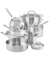 KITCHENAID 3-PLY BASE STAINLESS STEEL 11 PIECE COOKWARE INDUCTION POTS AND PANS SET