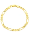 Giani Bernini Figaro Chain Bracelet In 18k Gold-plated Sterling Silver, Created For Macy's In Gold