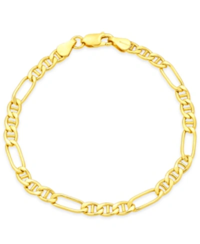 Giani Bernini Figaro Chain Bracelet In 18k Gold-plated Sterling Silver, Created For Macy's