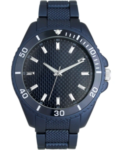 Inc International Concepts I.n.c. Men's Blue Bracelet Watch 36mm, Created For Macy's In Blue/gunmetal