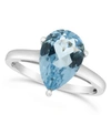 Macy's Sky Blue Topaz (3-3/8 Ct. T.w.) Ring In Sterling Silver. Also Available In Rose Quartz (2-1/2 Ct. T. In Sky Blue Topaz