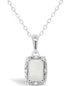 Macy's Opal (1/3 Ct. T.w..) And Diamond Accent Pendant Necklace In Sterling Silver (also Available In Aquam In Opal