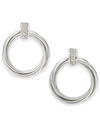 ALFANI GOLD-TONE PAVE RING SMALL HOOP EARRINGS, CREATED FOR MACY'S