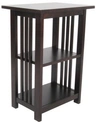 ALATERRE FURNITURE MISSION 2 SHELF END TABLE, ESPRESSO