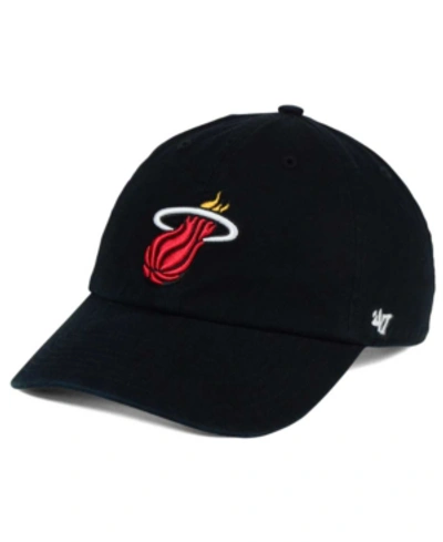 47 Brand Miami Heat Clean Up Cap In Black