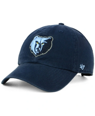 47 Brand Memphis Grizzlies Clean Up Cap In Navy