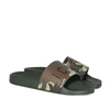 Dsquared2 Icon Print Rubber Slide Sandals In Camo