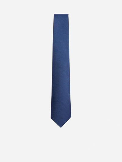 Kiton Silk Tie In Blu Chiaro