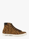 Saint Laurent Malibu Leopard Print High-top Sneakers In Natural Print
